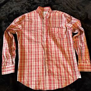 Staple Red and Gray Plaid Button Down Shirt